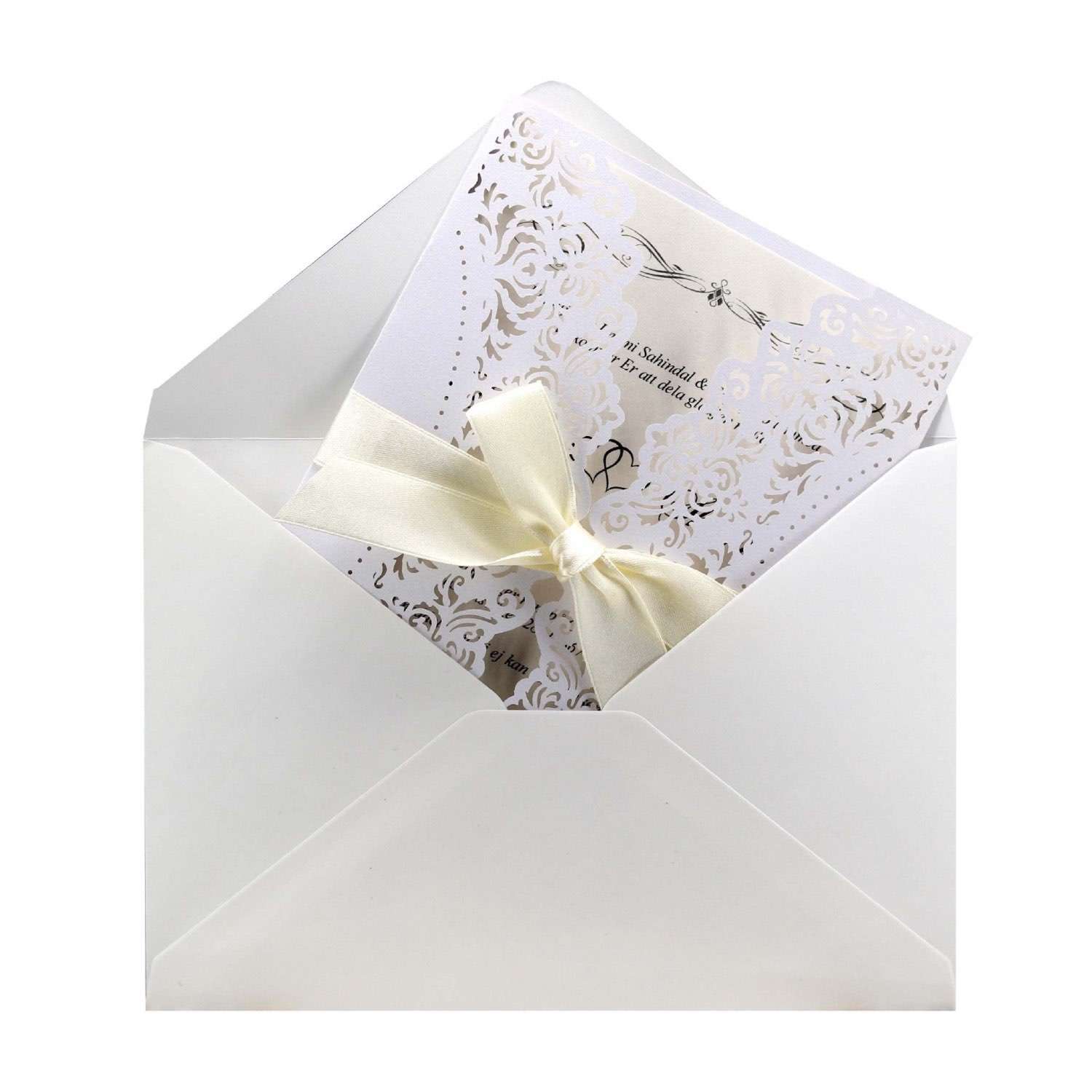 White Invitation Rectangle Wedding Supplies European Style Wholesale